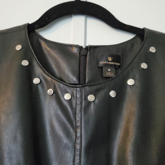 Worthington Faux Leather Dress - Picture 4 of 8